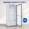 Positive Kühlschrank 590 L verglast 0/+8°C