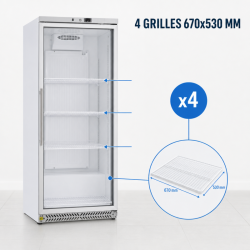 Positive Kühlschrank 590 L verglast 0/+8°C