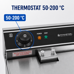 Professionelle Fritteuse 10 L 3000 W Edelstahl — Thermostat