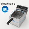 Professionele Friteuse 10 L 3000 W Inox — Thermostaat