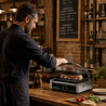 Grill Panini Pro 2200 W Geribbeld 340x220 mm Inox