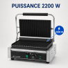 Grill Panini Pro 2200 W Geribbeld 340x220 mm Inox