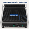 Grill Panini Pro 2200 W Geribbeld 340x220 mm Inox