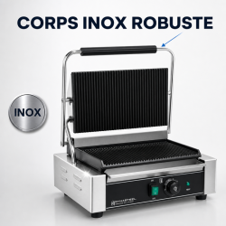 Grill Panini Pro 2200 W Gerillt 340x220 mm Inox