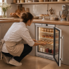 Mini Glass Door Refrigerated Cabinet 170 L 0/+8 °C - Dynasteel