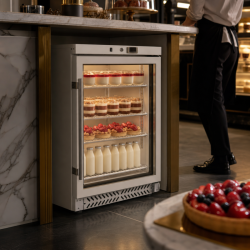 Mini Glass Door Refrigerated Cabinet 170 L 0/+8 °C - Dynasteel
