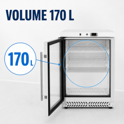 Mini Glazen Koelkast 170 L 0/+8 °C - Dynasteel