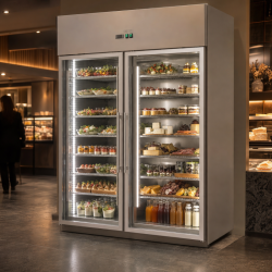 Positive Refrigerated Cabinet 1400 L 2 Glass Doors GN 2/1