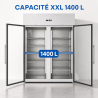 Positive Refrigerated Cabinet 1400 L 2 Glass Doors GN 2/1