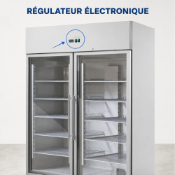 Positive Kühlschrank 1400 L 2 Glastüren GN 2/1