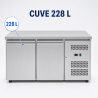 Positieve Koelwerkbank 2 Deuren 228 L Geventileerd Roestvrij Staal