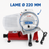 Zwaartekracht Ham Slicer Ø 220 mm 120 W Rood