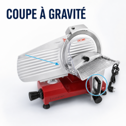 Zwaartekracht Ham Slicer Ø 220 mm 120 W Rood