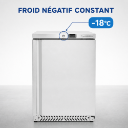 Negatieve RVS Koelkast 170 L -18°C Onderbouw