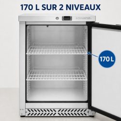 Stainless Steel Negative Refrigerated Cabinet 170 L -18°C Under Counter