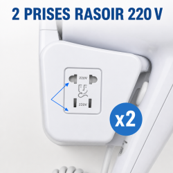 Sèche-Cheveux Mural 1100 W Blanc — Hôtel & Spa