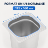 Bac Gastro GN 1/6 Inox Diepte 200 mm - 3,4 L