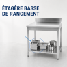 Stainless Steel Table 1400x700 mm with Backsplash and Lower Shelf