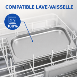 Bac Gastro GN 1/3 Inox 20 mm - Compatible Lave-Vaisselle