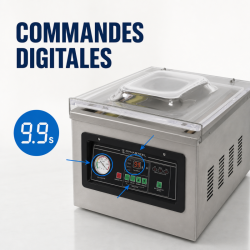 Machine Sous Vide à Cloche 900 W - Lassen 400 mm Inox