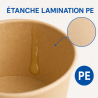 Bol à Salade Kraft 1000 ml Ø 150 mm - Lot de 300