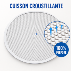 Geperforeerde Pizzaplaat Ø 350 mm Aluminium — Pro