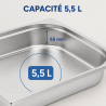 Bac Gastro GN 2/3 Inox 65 mm 5,5 L — Bac Gastronorm Pro