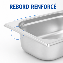 Bac Gastro GN 1/4 Inox — Diepte 65 mm — 1,8 L