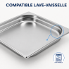 Bac Gastro GN 2/3 Inox — 40 mm, 3 L, Vaatwasser