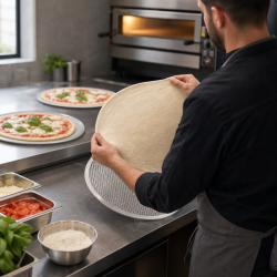 Geperforeerde Aluminium Pizzarooster Ø 500 mm - Pro