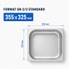 Gastro GN 2/3 Stainless Steel Pan 18 L - Depth 200 mm