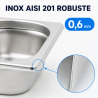 Bac Gastro GN 1/9 Inox - Diepte 65 mm - 0,6 L