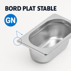 Bac Gastro GN 1/9 Inox - Diepte 65 mm - 0,6 L