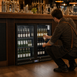 Refrigerated Back Bar 209 L 2 Glass Doors — Ventilated