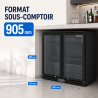 Rückkühlschrank 209 L 2 Glastüren — Belüftet