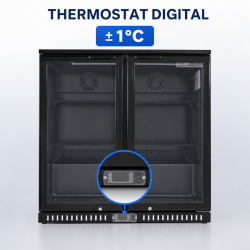 Refrigerated Back Bar 209 L 2 Glass Doors — Ventilated