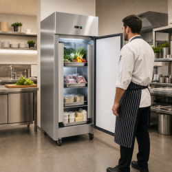 Positieve Koelkastkast 650 L RVS GN 2/1 Geventileerd