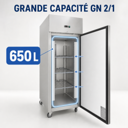 Positieve Koelkastkast 650 L RVS GN 2/1 Geventileerd