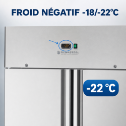 Negatieve Kast 1400 L RVS 2 Deuren GN 2/1 Geventileerd