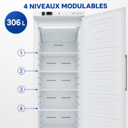 Geventileerde Koelkastkast 306 L +2/+8 °C Volle Deur
