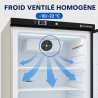 Edelstahl-Gefrierschrank 510 L Belüftet -18/-22 °C