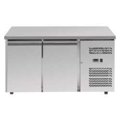 Table Réfrigérée Positive 2 Portes 228 L Ventilée Inox