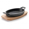 Oval Casserole with Wooden Base - 700 ml Lacor