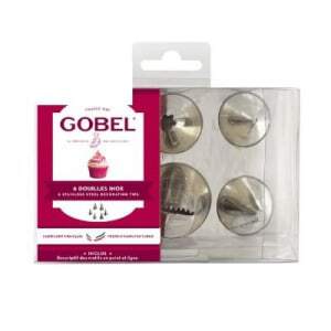 Crystal box of 6 Gobel piping nozzles