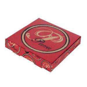 Pizza Box Rot - 50 x 50 cm - Umweltfreundlich - Packung mit 50