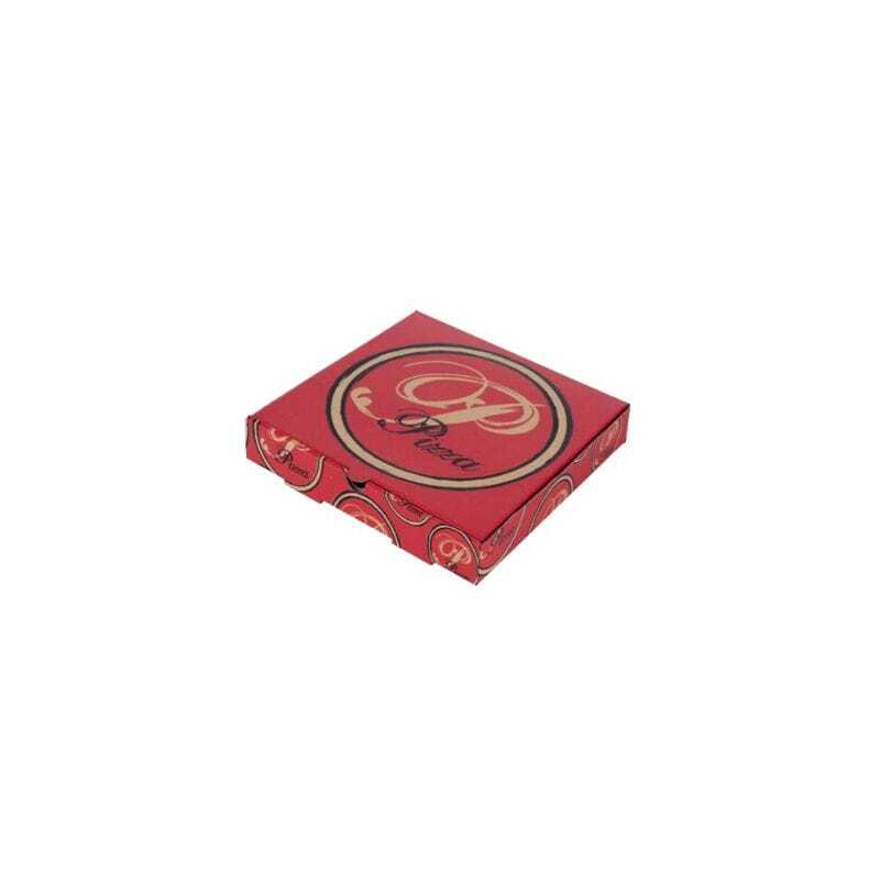 Rode pizzadoos "Pizza" - 40 x 40 cm - Milieuvriendelijk - Set van 100