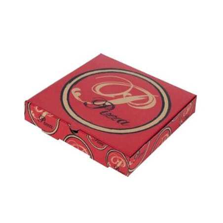 Rote Pizza-Box "Pizza" - 40 x 40 cm - Umweltfreundlich - Packung mit 100