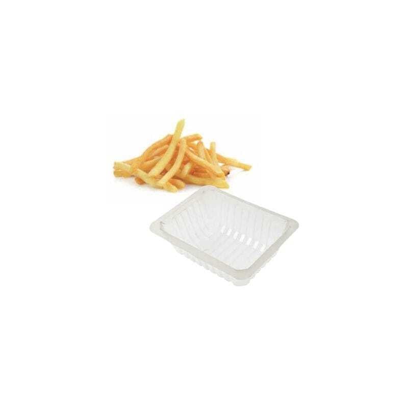 Lot of 1200 Translucent French Fries Trays - 100 cl