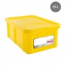 Rechthoekige Bak 35 L + Gele Deksel HACCP