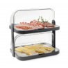 Sliding Lid Buffet Display Case - 2 Shelves - HENDI